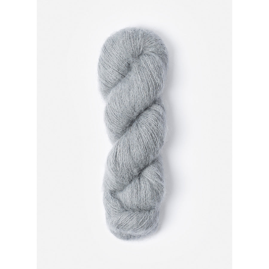 A skein of Blue Sky Fibers Prairie in Heron, a light grey