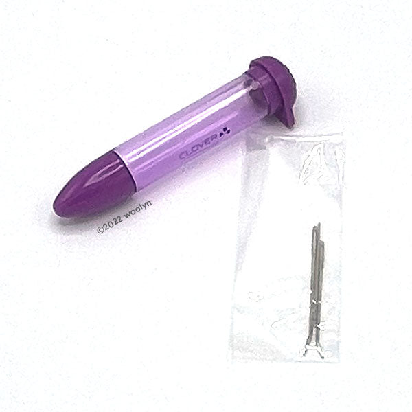 Needles Black and Purple PVC Papillon Bag Needles