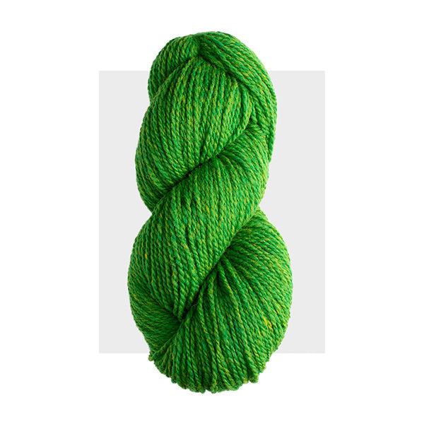 Skein of Harrisville Highland Kiwi, a bright green.